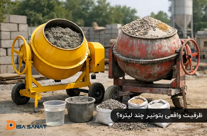ظرفیت میکسر بتن چقدره؟ (بتونیر)