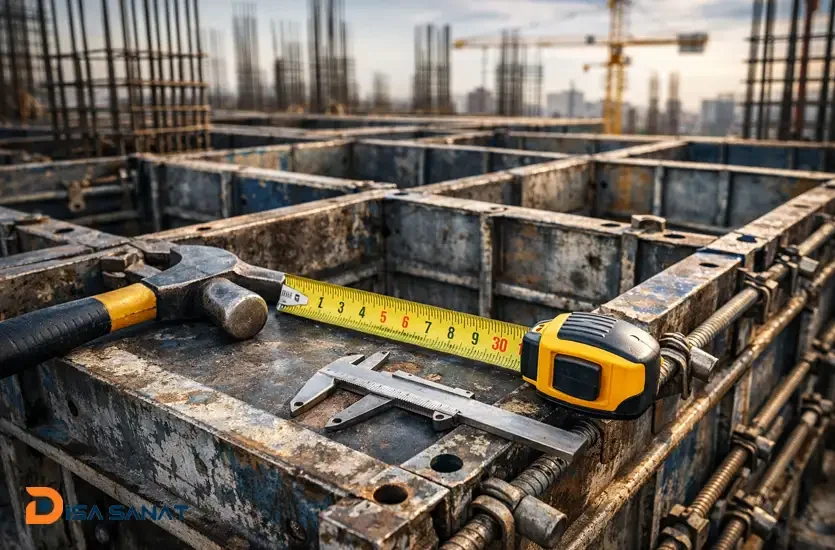 وزن قالب فلزی بتن